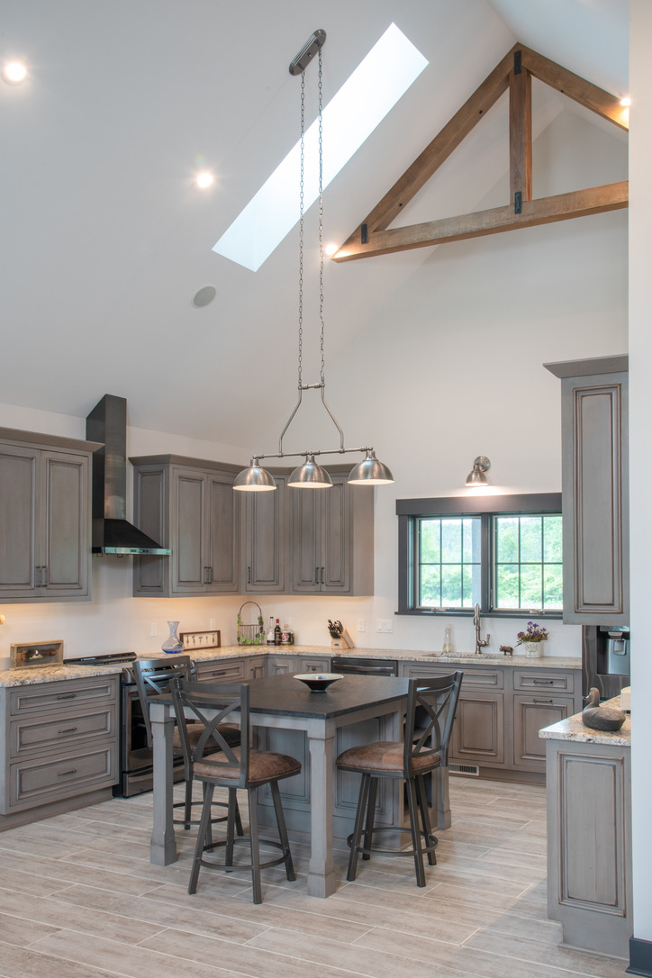 Kitchen_Rush_NY_Rustic_Cathedral_Ceiling_Skylight_Island